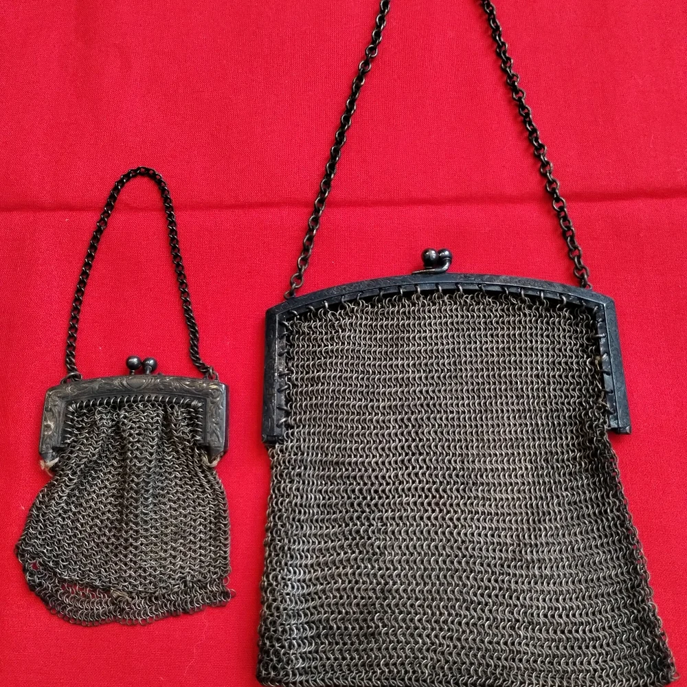 Vintage Metal Mesh Bags Purse - Whiting & Davis Co. - Picture 11 of 12
